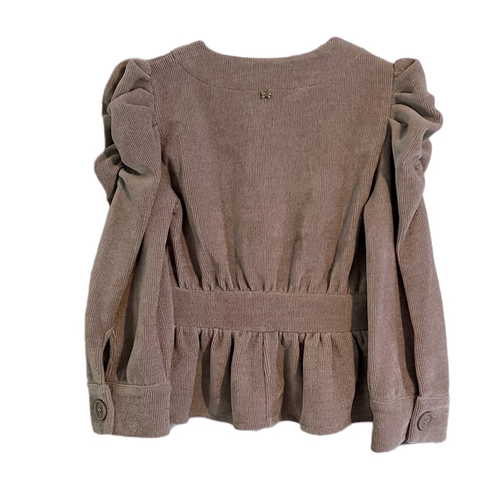 NWT Regalinas Button Sweater with Ruffle - Picture 3 of 6